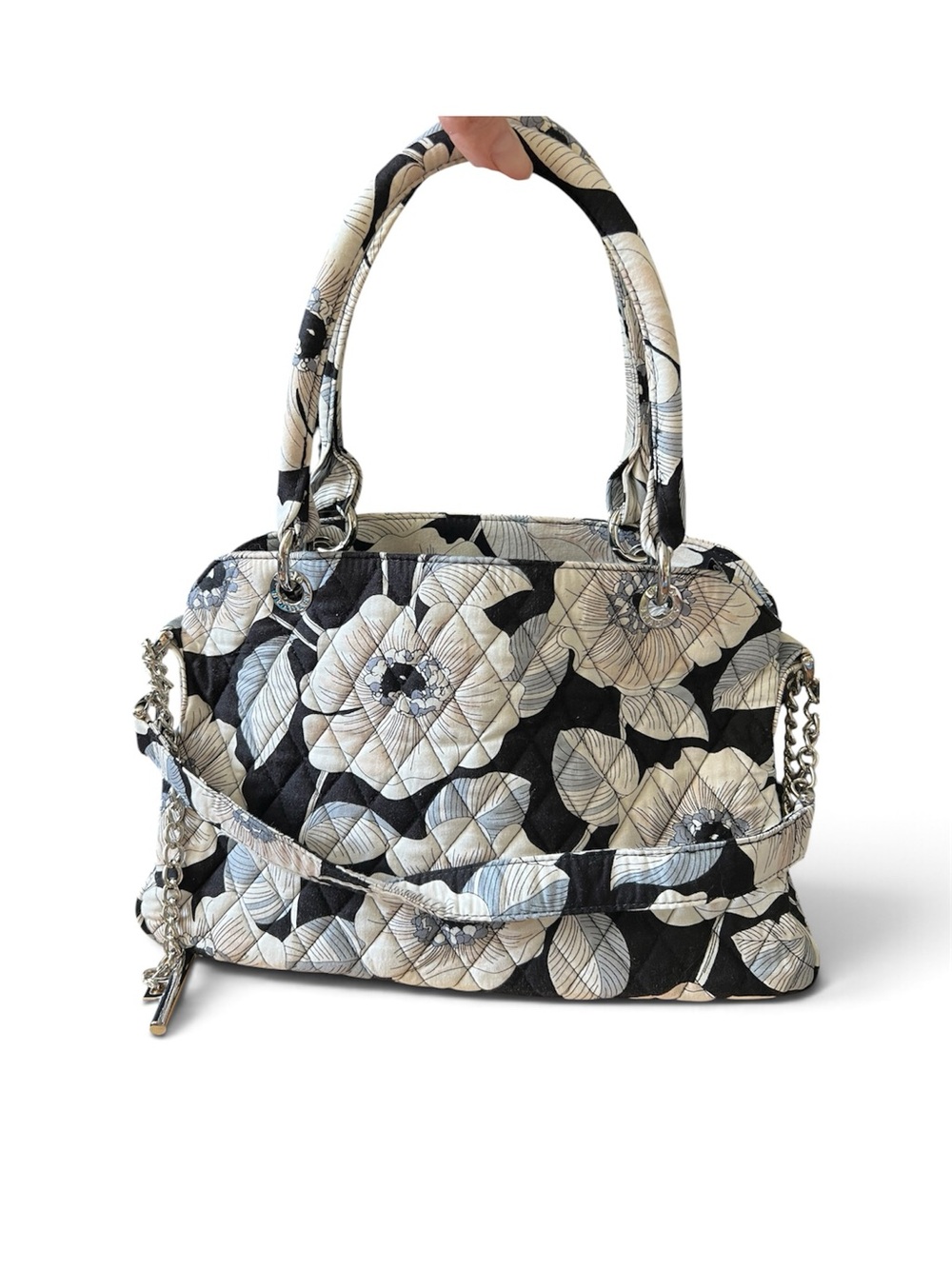 Vera Bradley Quilted Shoulder Bag Retired Floral โCamelliaโ Pattern Boho Chic